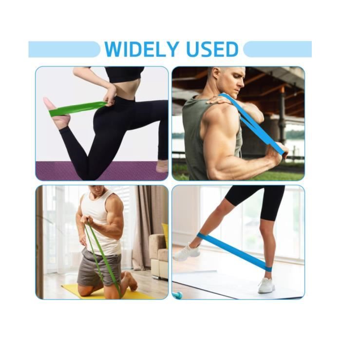 Set De Bandes élastiques SENSEI – 2m En Latex Naturel, Résistance 1-12 Kg, Pour Fitness Et Rééducation