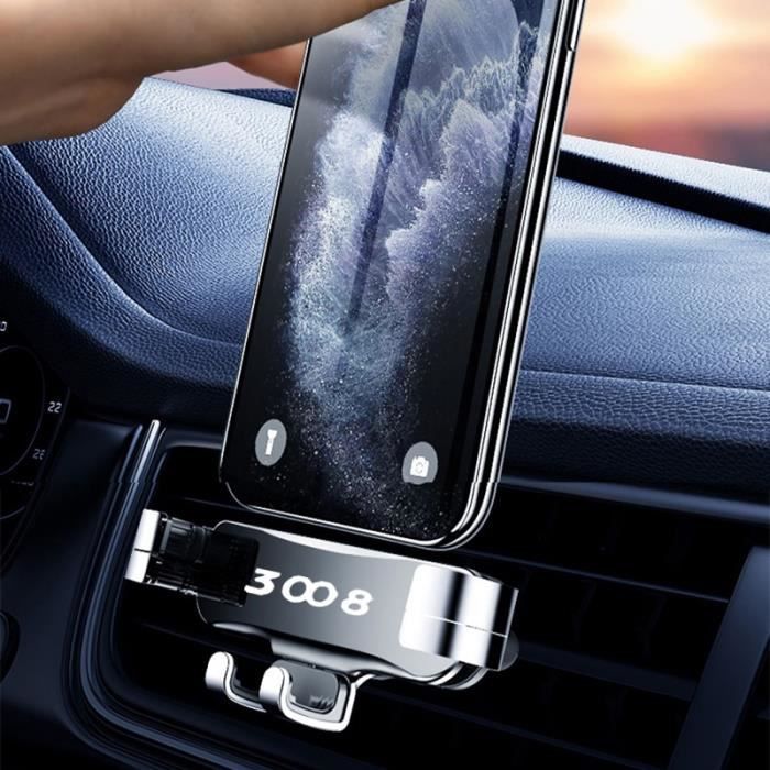 Accessoires Voiture,Support de téléphone portable de Navigation en métal,  accessoires de voiture pour peugeot 3008 GT- Type black -B - Cdiscount  Téléphonie