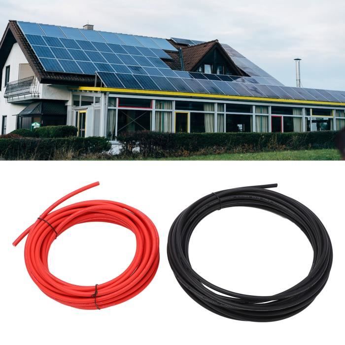 Câble d'extension solaire isolé pour la maison, fil de panneau