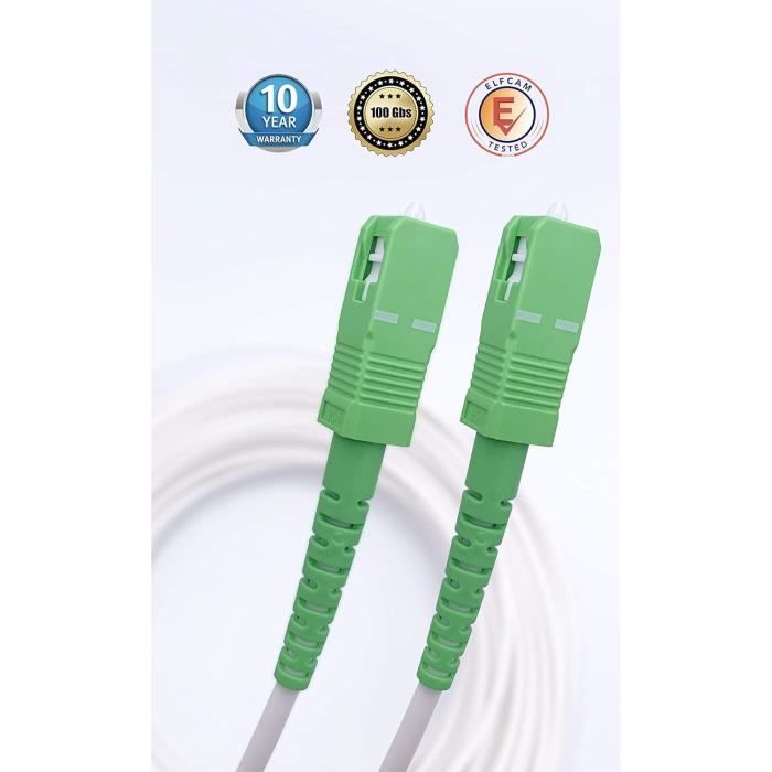 Octofibre Câble Fibre Optique Invisible/Transparent - SC-APC to SC-UPC