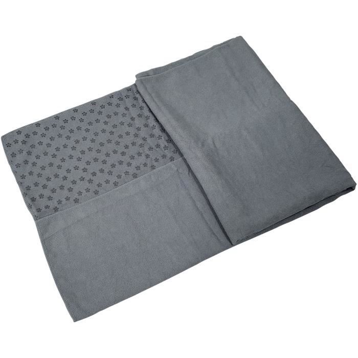 Serviette Yoga Antidérapante 183x63 Cm – Microfibre, Sac De Rangement, Sèche Vite