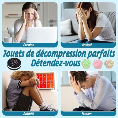 Lot de 4 jouets à presser - Squishy - Jouets anti-stress - Squishy - Cadeau de fête - Autisme - Anxiété pour adultes Lot de 4 jouets à presser - Squishy - Jouets anti-stress - Squishy - Cadeau de fête - Autisme - Anxiété pour adultes