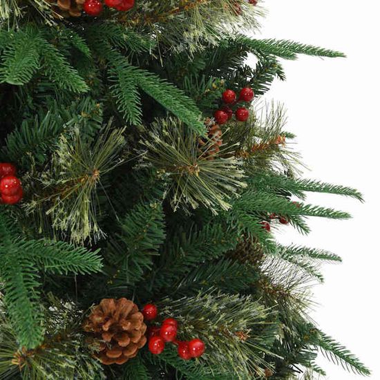 Sapin De Noël Artificiel 300 Cm Avec Guirlandes LED - Branches Articulées, Montage Facile, Pour Intérieur Et Extérieur