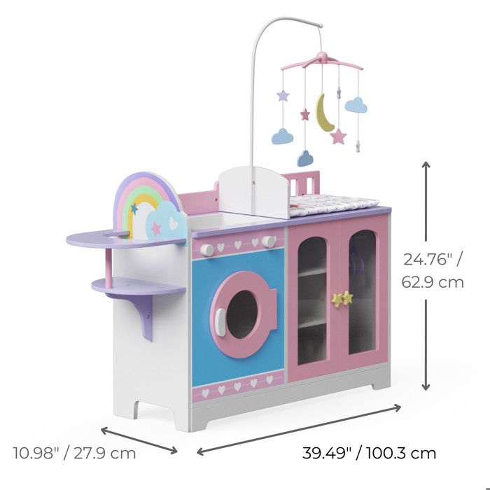 Portant à Vêtements En Bois Pour Poupées – 60 Cm, Idéal Pour Ranger Et Exposer Les Petites Robes D'enfant