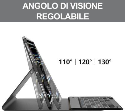 YEEHi Étui avec clavier coloré pour iPad A16 2025 (11e génération, 11) / iPad 10e génération 2022 11 avec jolie housse de clavier Bluetooth magnétique amovible (vert menthe