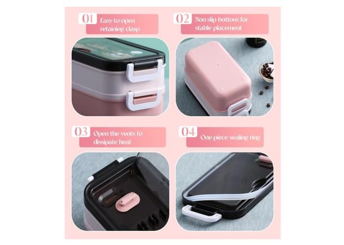 Boîte Repas Travail école Boîte Bento LUZOON 1400ml - 3 Compartiments Avec Couverts, Micro-ondes Et Lave-vaisselle (vert Clair) Micro Enfant Boîte Repas Travail école Boîte Bento LUZOON 1400ml - 3 Compartiments Avec Couverts, Micro-ondes Et Lave-vaisselle (vert Clair) Micro Enfant