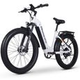 MX06 -Vélo électrique - Ebike 26" - Bafang 1000w - électrique fat bike - autonomie 50km - Samsung batterie Amovible 48V17.5AH -Blanc-0
