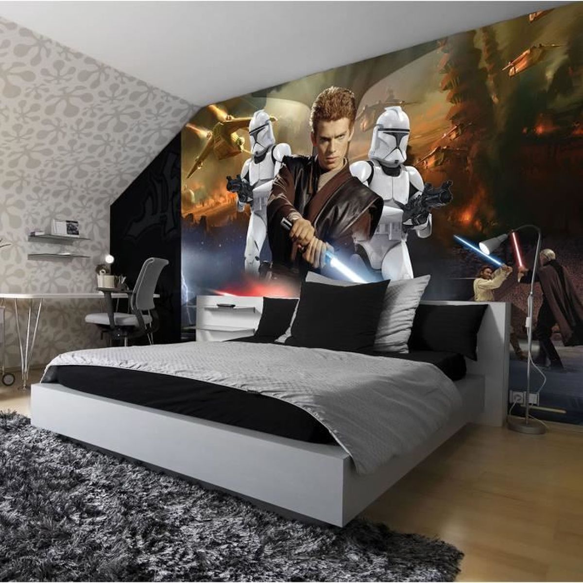Paroi murale photo papier peint 254x184cm Star Wars Storm Troopers childrens bedroom