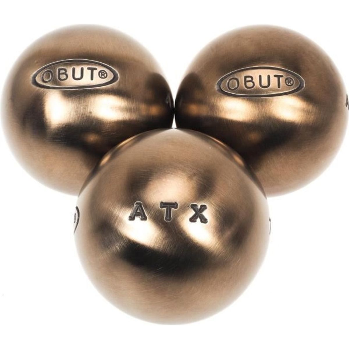 Boules de pétanque Atx *** competition 72mm - Obut 700g Argent Métalisé