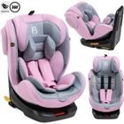 BEBELISSIMO - Siège auto Isofix - pivotant 360 ° - 40-150cm - 0-36kg - i-size - Leto - rose - protections latérales