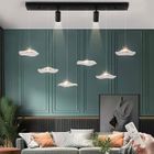 Ganeed Lustre,Lustre moderne à LED à intensité variable avec spots pour îlot de cuisine, suspension réglable, 34 W à 6 feuilles