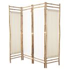 Paravent - BOX AND BEYOND - 4 panneaux - Bambou et tissu - 160 x 160 cm - Intérieur