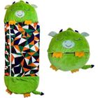 JRING Ohlala Sac de Couchage avec coussin Confortable et Doux pour Enfants 160*60cm-verte