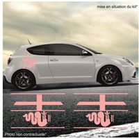 ALFA ROMEO Bandes latérales - ROSE -Kit Complet  - Tuning Sticker Autocollant Graphic Decals