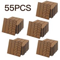30x30cm Revêtement de sol pour extérieur en composite bois-plastique Jardin terrasse système plug-in - 55 pcs