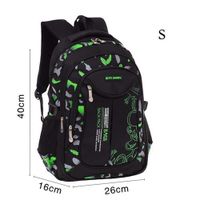 S Green - 2 Size Waterproof Children School Bags For Boys Orthopedic Kids primary School Backpacks Schoolbags
