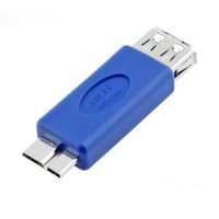 Câble photo,Adaptateur Micro B-AF USB 3.0 mâle vers type A femelle, convertisseur haute vitesse avec fonction OTG, bleu[F614264429]