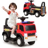 Voiture électrique de pompier pour enfants - GOPLUS - 4 roues - 3 km/h - 67x39x45cm