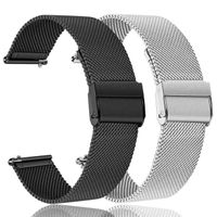 2pcs Compatible pour Bracelet XIAOMI MI Watch / HUAWEI Watch GT2 46mm/ GT2 Pro Bracelet Replacement en Métal en Acier inoxydable