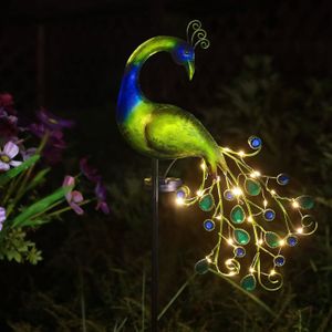 LAMPE DE JARDIN  Lampes solaires de jardin en métal en forme de pao