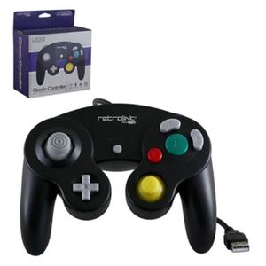 MANETTE JEUX VIDÉO Manette Pad Joystick Style Nintendo GameCube avec câble USB intégré Pour Ordinateur PC & Mac - Rétro Gaming - Noir