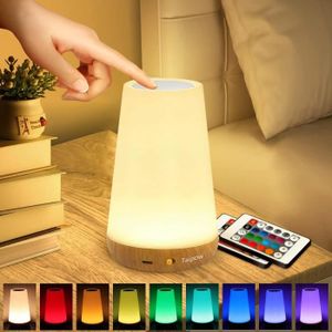 VEILLEUSE BÉBÉ Lampe De Chevet Tactile Avec Télécommande, Veilleuse Enfant Rechargeable Avec 13 Couleurs Changeantes & Luminosité