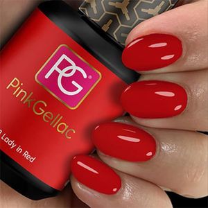 VERNIS A ONGLES Vernis à ongles 108 Lady in Red. 15 ml gel Manucure et Nail Art pour UV LED lampe, top coat résistant shellac [81]