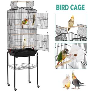 VOLIÈRE - CAGE OISEAU Yaheetech Grande Volière pour Oiseaux Cage à Roule