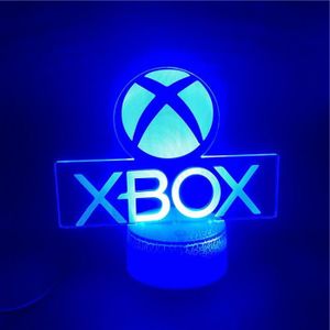 Lampe LED Xbox Logo Changement de couleur USB Lumière nocturne 
