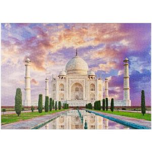 PUZZLE Vue Du Taj Mahal Dans La Lumière Du Coucher De Sol