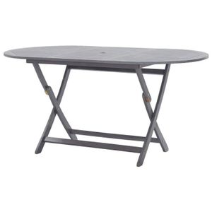 TABLE DE JARDIN  Table pliable de jardin 160 x 85 x 75 cm Bois d'ac