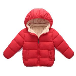 PARKA Hiver Coton vêtement parka Enfants épaissie manteau veste Trench coat jacket avec capuche blouse rouge