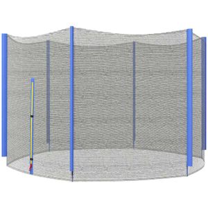 Filet De Remplacement Pour Trampoline Rond 3,66 M Avec 8 Barres – Protection Anti-chute En PE Résistant Aux Intempéries, Fermeture éclair Pratique, Noir