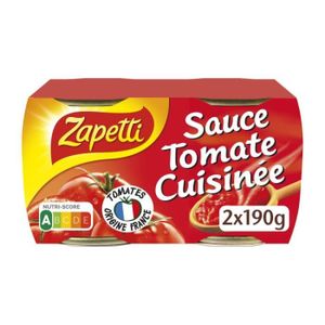 SAUCE PÂTE ET RIZ ZAPETTI - Sauce Tomate Lot De 380G - Lot De 4