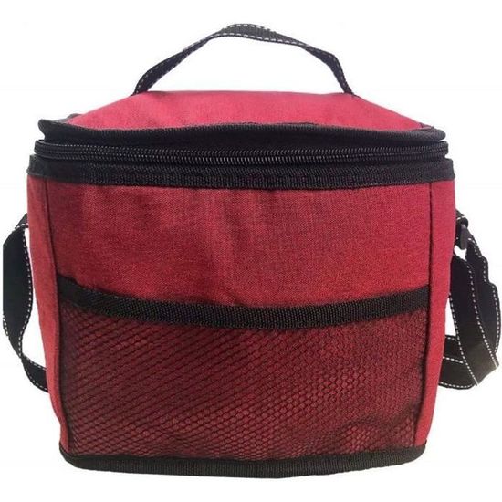 Sac Isotherme Red Suricata - Glacière Fine Pour 10 Canettes - Inclus 2 Pains De Glace - Idéal Pique-nique, Festival