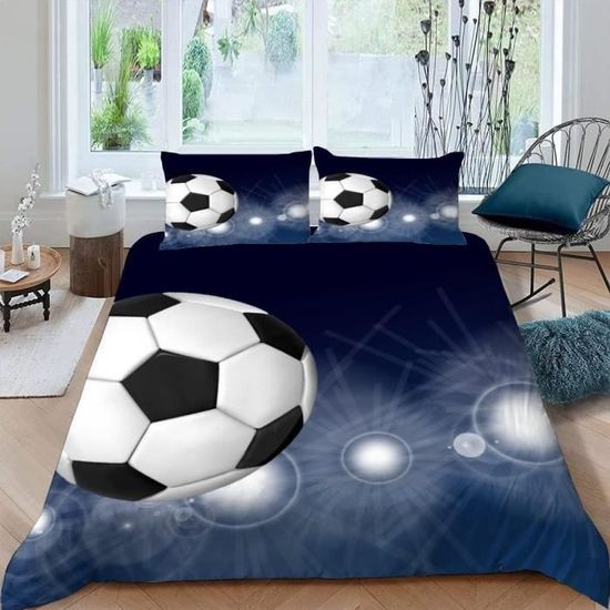 Housse de Couette 200x200 Populaires, 2 Personnes, Parure de Lit Motif,2 Taies d'oreiller 50x75, Zippée, Microfibre Doux(K2) - Maison