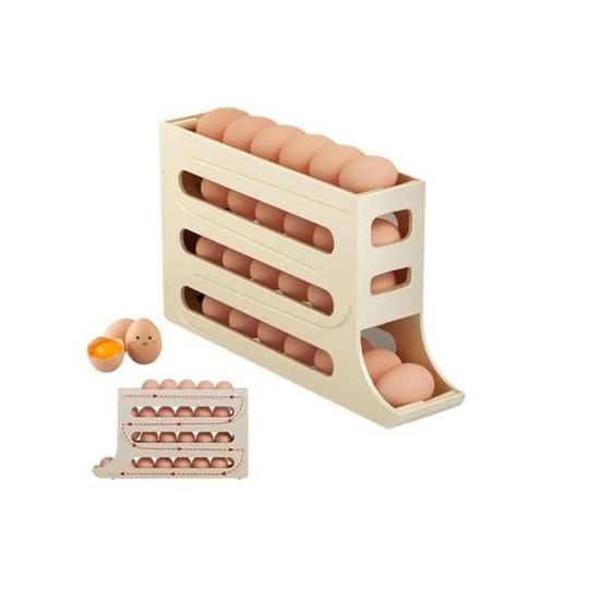 Distributeur Oeuf, 2 Niveaux Distributeur D'œufs Pour Réfrigérateur