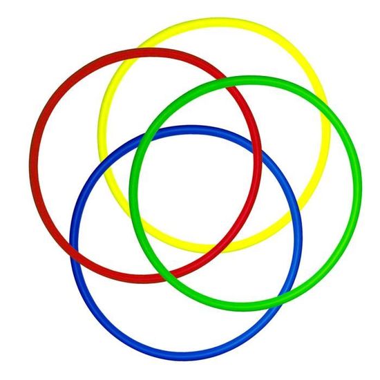 Cerceau Rond 65 Cm En PEHD Rouge Visiodirect - Cerceau Résistant Pour Sport, Danse Et Entraînement
