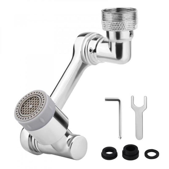 Rallonge de robinet pivotante, ABS pliable à 1080 degrés, universelle,  aérateur de robinet d'évier pour robinet de cuisine et balcon : :  Outils et Bricolage