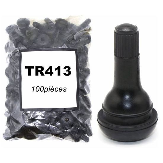 Lot De 50 Valves TR413 Pour Pneus Voiture/moto - Caoutchouc Et Aluminium, Trou De Jante 11.5mm - 7