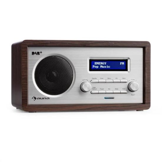 Auna Harmonica Radio numérique DAB+ tuner FM double alarme LCD AUX