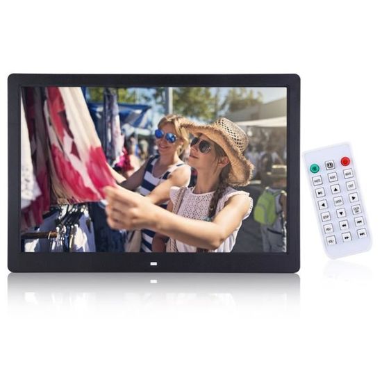 Cadre Photo Numérique 12 Pouces - Écran IPS 1280x800 - Lecteur Vidéo/photo/musique - Télécommande Incluse
