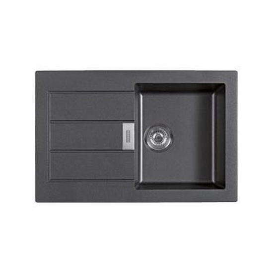 Franke Tectonite Spüle Sirius 2 – 100x50x20 Cm, Carbon-Optik, Für 80cm Unterschrank