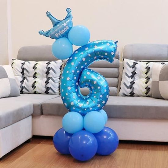 5 Ans enfant garçon fille fête d'anniversaire décor Ballon de papier d'aluminium  de 32 pouces - Cdiscount Maison