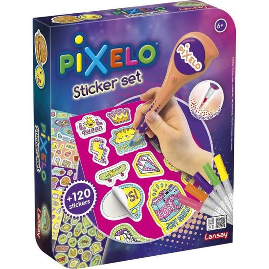 Pixelo - Set de stickers - Activités artistiques - Coloriage et dessins - Dès 6 ans - Lansay