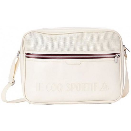 Sacoche Blanche Le Coq Sportif beige Cdiscount Bagagerie Maroquinerie