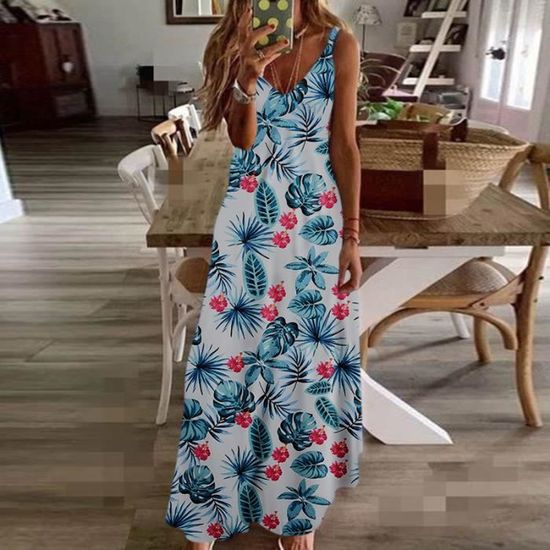 Robe longue tropical chic outlet