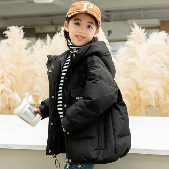 Doudoune Enfant Garçon Hiver épaisse à Capuche - Parka Matelassé Chaud, Coupe-vent, Pour Extérieur