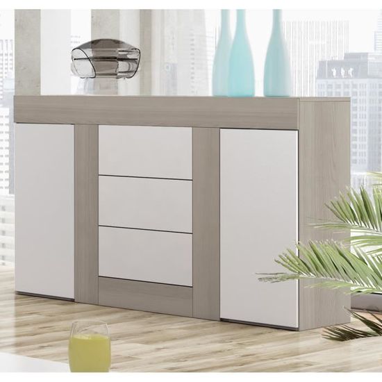 Buffet Alice Avec 2 Portes Et 3 Tiroirs Buffet Commode Avec 2 Portes Et 3 Tiroirs Coloris Chene Blanc L1400 X H920 X P396 Mm Achat Vente Buffet Bahut Buffet Alice Avec 2 Portes Cdiscount