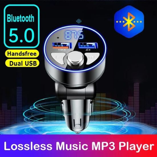 Transmetteur FM Bluetooth Voiture – Lecteur MP3, Charge Rapide 3.1A, Mains Libres – Compatible 12-24V